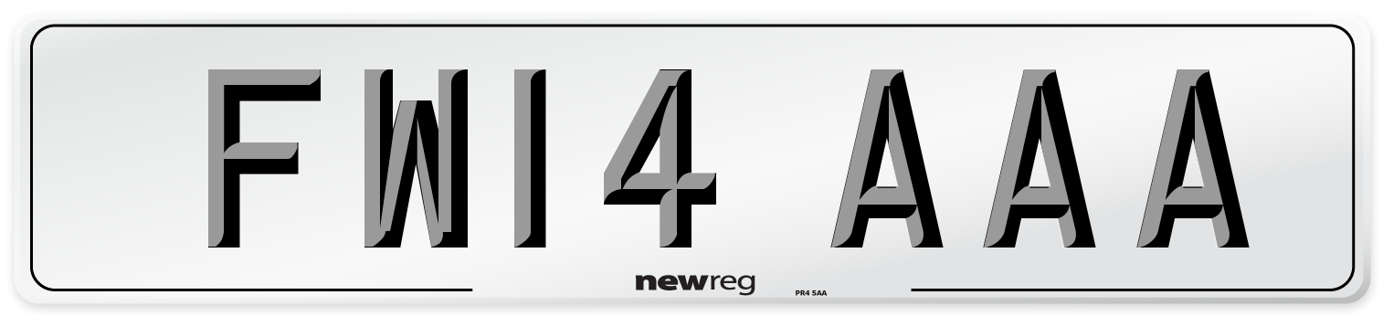 FW14 AAA Number Plate from New Reg